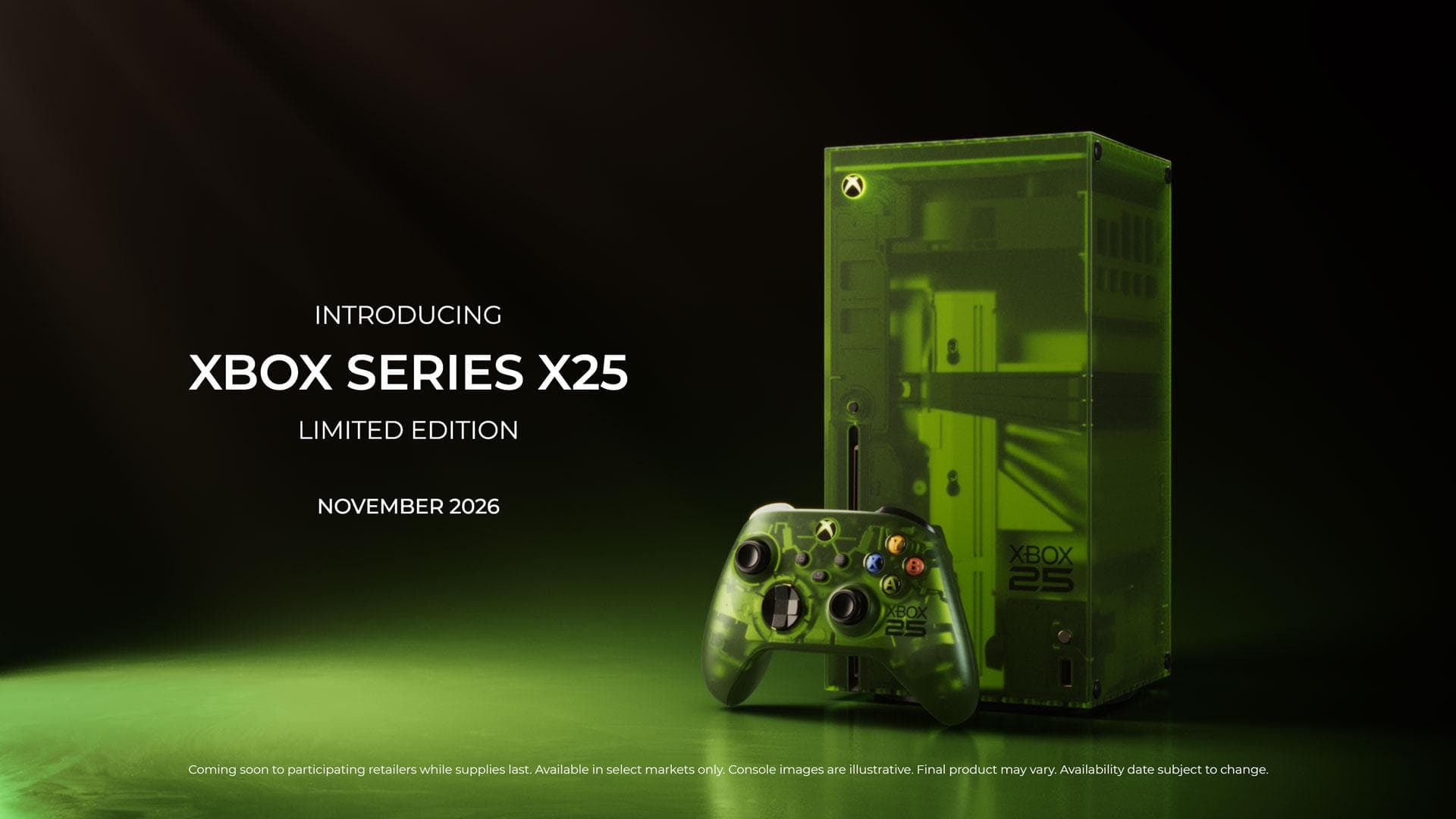 This is Microsoft’s Xbox 25th anniversary console in translucent green